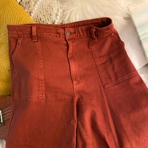 Wide leg burnt Orange pants